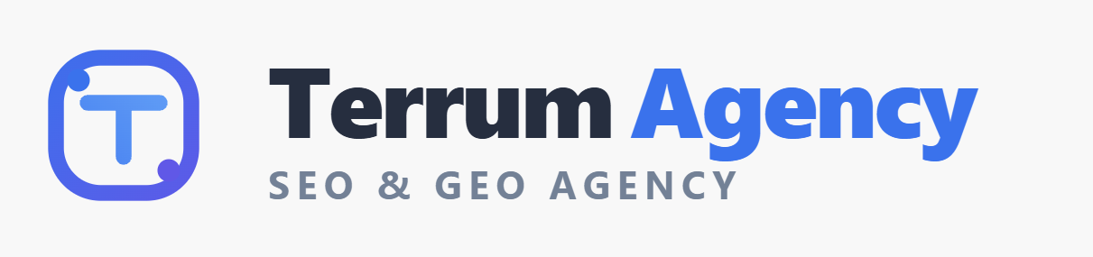Логотип сайту Terrum Agency — спеціалізоване digital-агентство з GEO-оптимізації (Generative Engine Optimization), крауд-маркетингу та аутричу. 